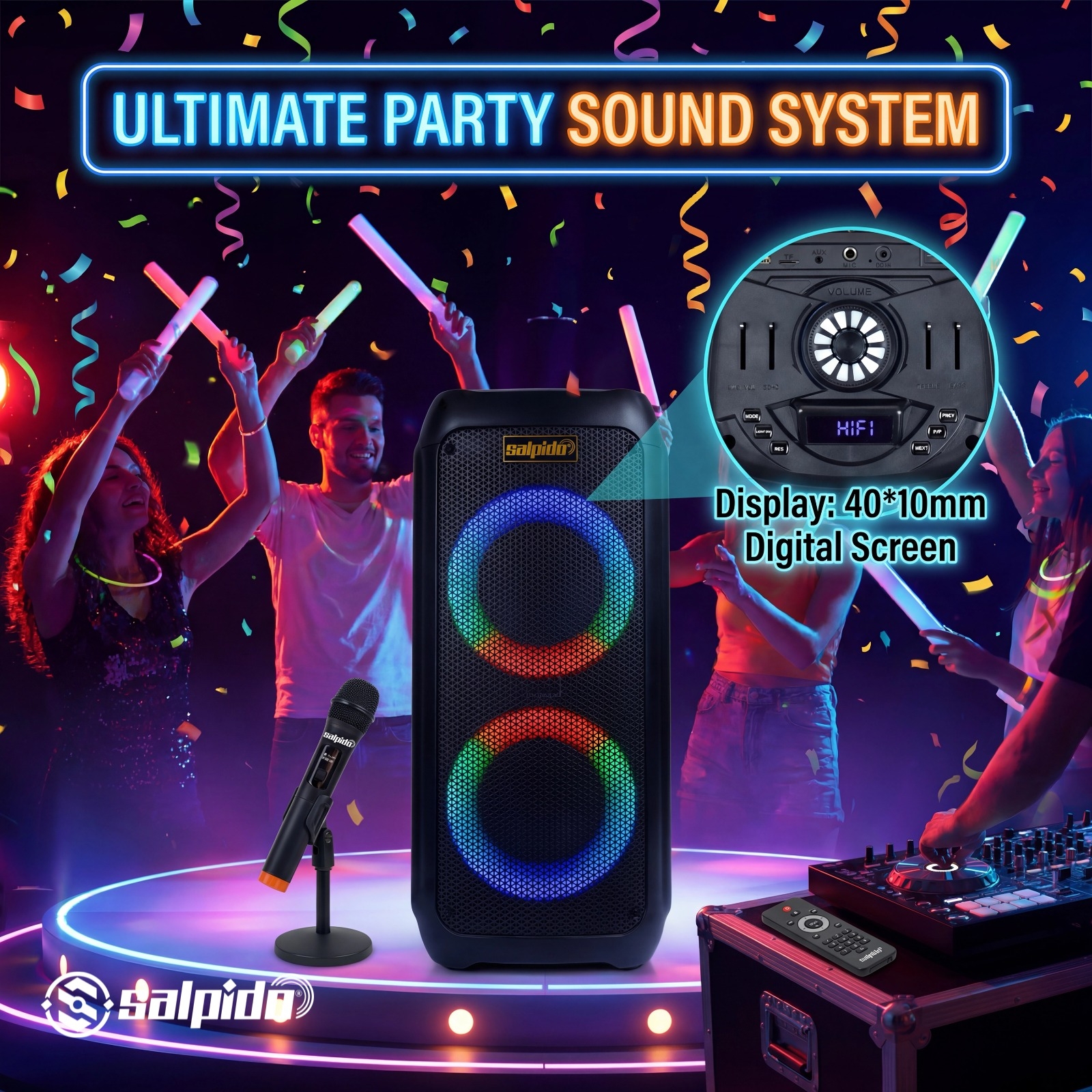 Salpido Waves 303 Bluetooth Portable Speaker with mic