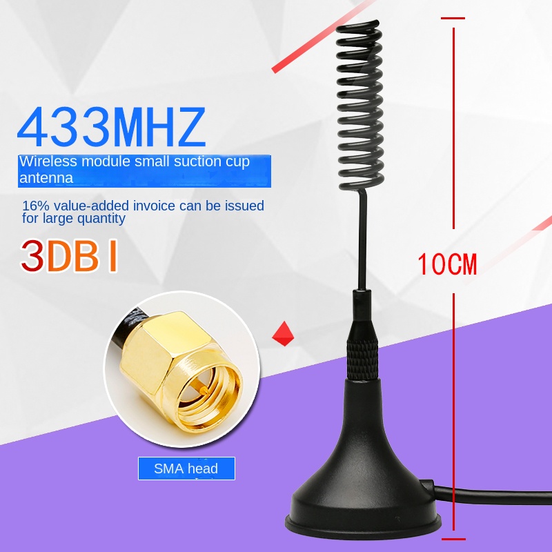 Anten LoRa 3dBi 1.5Mét - Tùy Chọn 433MHz/315MHz/470MHz | Hỗ Trợ IoT & Smart Metering