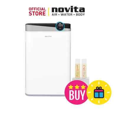 novita 4-In-1 Air Purifier A4S with 2 bottles of Air Purifying Solution Concentrate + FOC REDEMPTION 2 x novita Surgical Respirator R5 Earband (100pcs in a box)