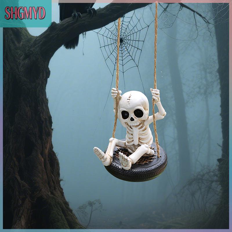 【SHGMYD】Halloween ยางโครงกระดูกแกว่งตกแต่งแขวน-สวน, ลาน, เครื่องประดับต้นไม้สำหรับวันฮาโลวีน, ตกแต่งผนังบ้าน ราคา 196 บาท*ส่งฟรี