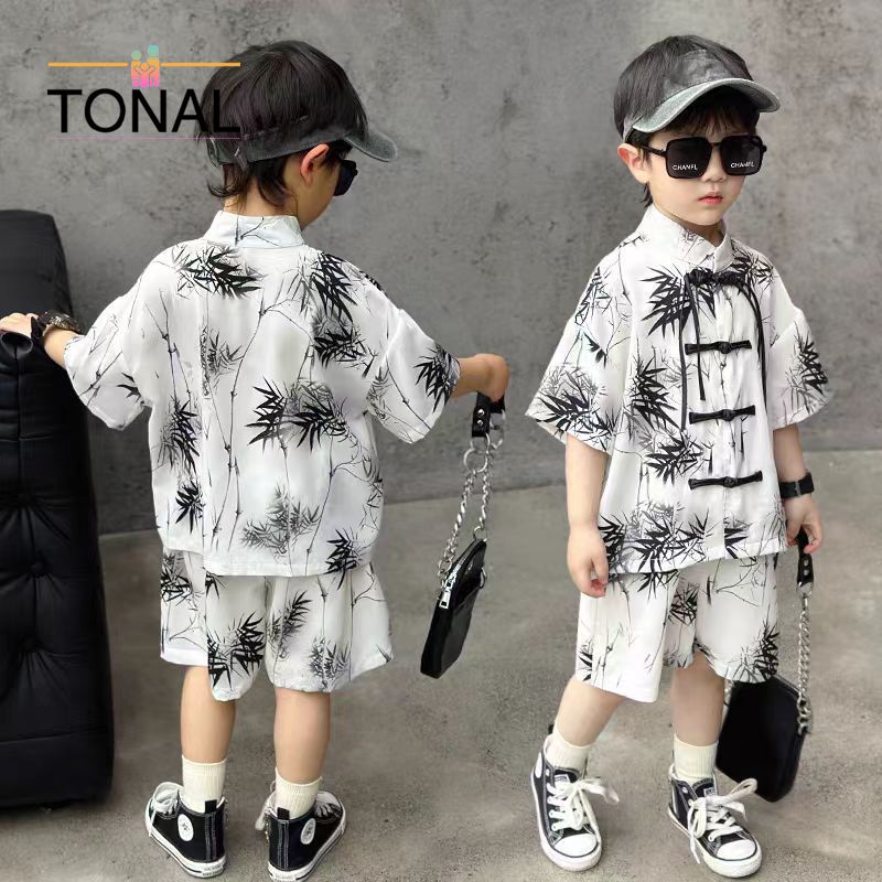 TONALชุดไทยเด็กผู้ชาย ชุด เซต เด็ก ชาย ชุดลำลองสำหรับเด็ก เด็กชายชุดฤดูร้อน 2024 ใหม่สไตล์จีน Chinoiserie ถังแต่งตัวสไตล์ต่างประเทศหล่อเด็กเด็กแขนสั้นสุทธิแดง เสื้อฮาวายเด็กชาย ชุดสงกรานต์ผญ 2024 เสื้อผ้าเด็ก ชุดหล่อเด็กชาย กางเกงขาสั้นเด็กโต ชุดลำลองสำห ราคา 253 บาท*ส่งฟรี