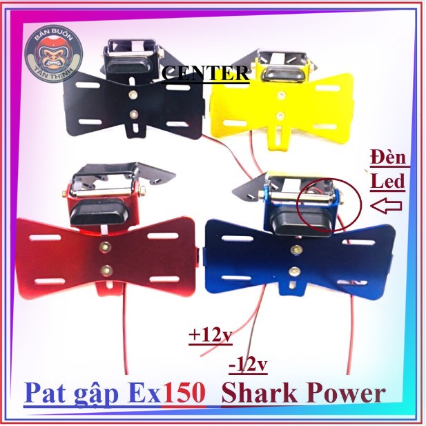 [ Tân Thịnh ] [ Có đèn Shark Power ] Pat gập 2 chiều gắn biển số ex150