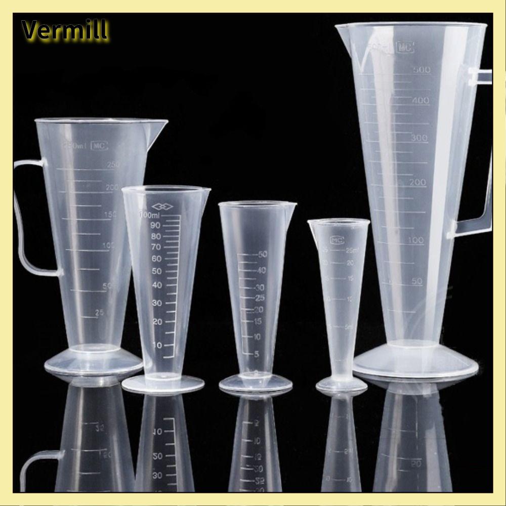 VERMILL PP Cốc đo chất lỏng Trong suốt 25/50/100/250/500ml Cốc đo gia vị Phụ kiện Có thể xếp chồng Cốc nhựa lượn sóng