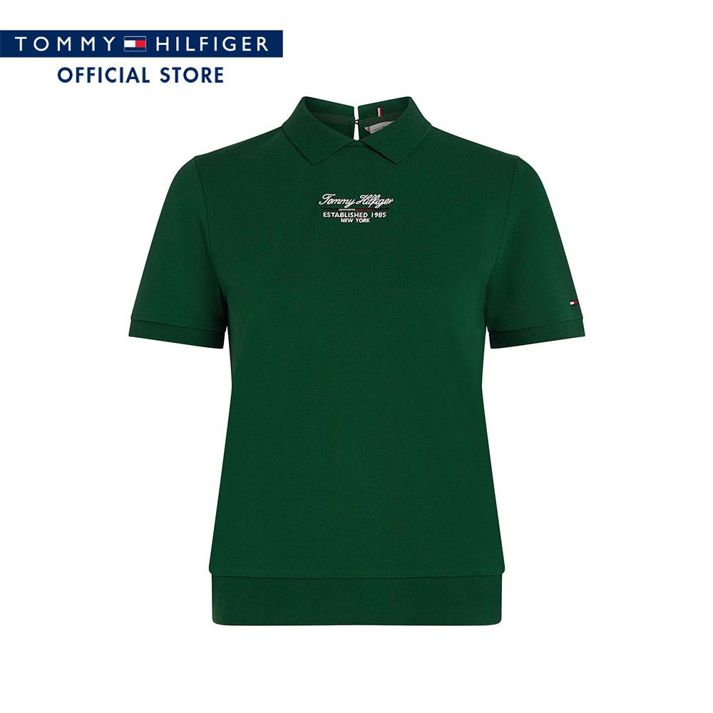 Tommy Hilfiger Women Polos Model WW0WW43619 L6K - Green Regular Fit ราคา 1,956 บาท*ส่งฟรี