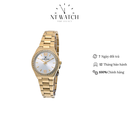 Đồng hồ nữ Daninel Klein Watch DK.1.12794-2 mặt nhỏ đính đá kính cứng chống xước chống nước dây thép đeo tay cao cấp