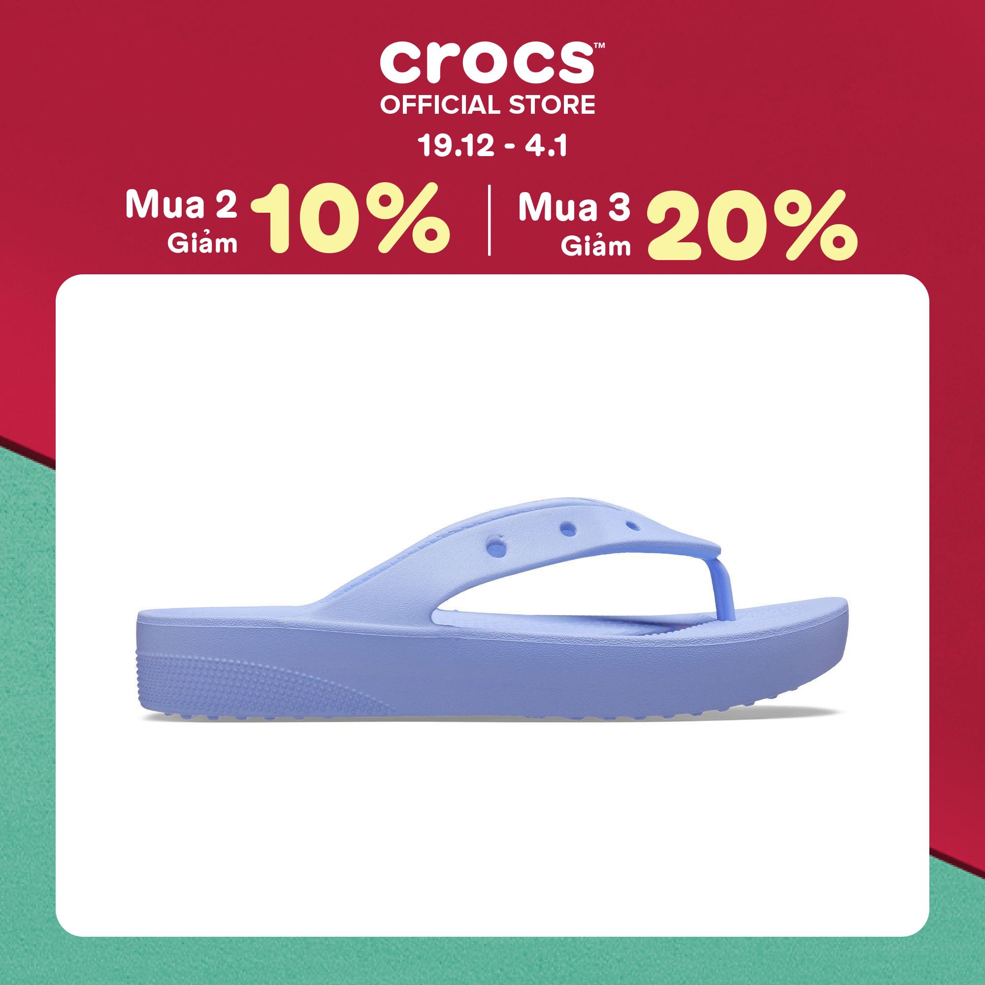  Dép Xỏ Ngón Nữ Crocs Platform Classic - Moon Jelly 
