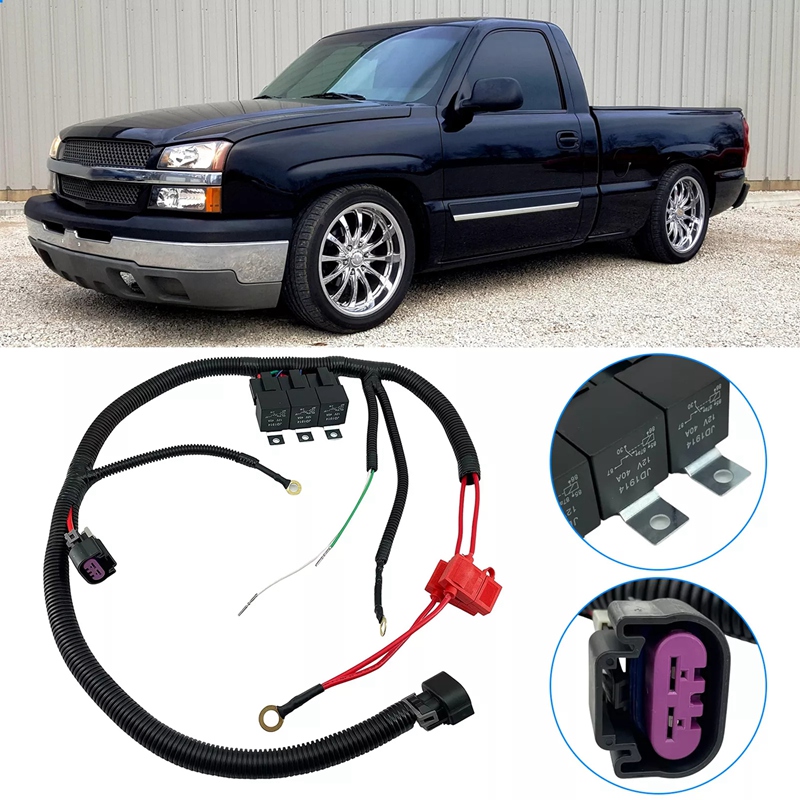 ECU Control Dual Electric Fan Upgrade Wiring Harness Kit 7L5533A226T for 1996-2006 Truck SUV