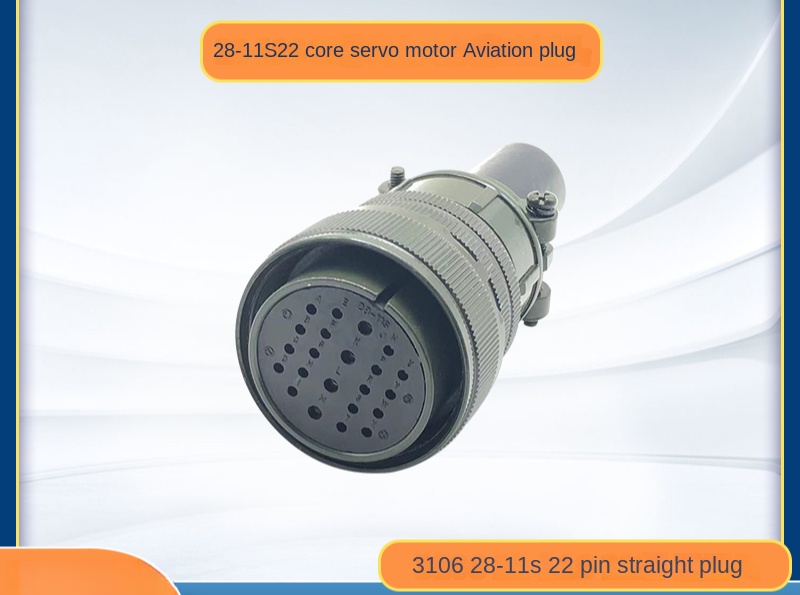 MS3108 28-11S 28-11P Đầu Nối Servo 4 Trục 22 Lõi Ổ Cắm Vuông - Đầu Cắm Thẳng/Vuông Góc - 3106/28-11S 22 lõi t
