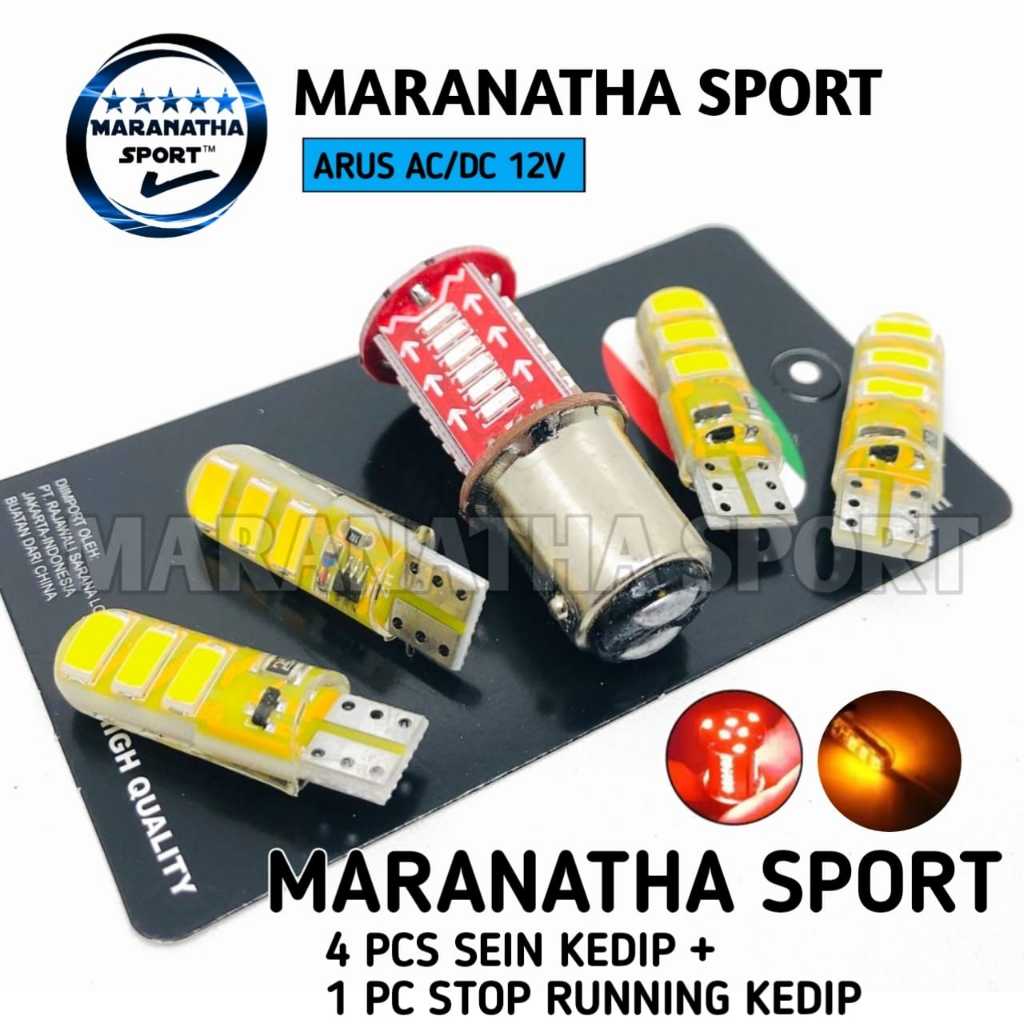 Combo Package of 30 Led Motorcycle Brake Stop Lights + 4 Pcs Jelly Flashing Sen Signal Lights T10 Universal Vario Lights Harga 18,000 rupiah*Gratis Ongkir