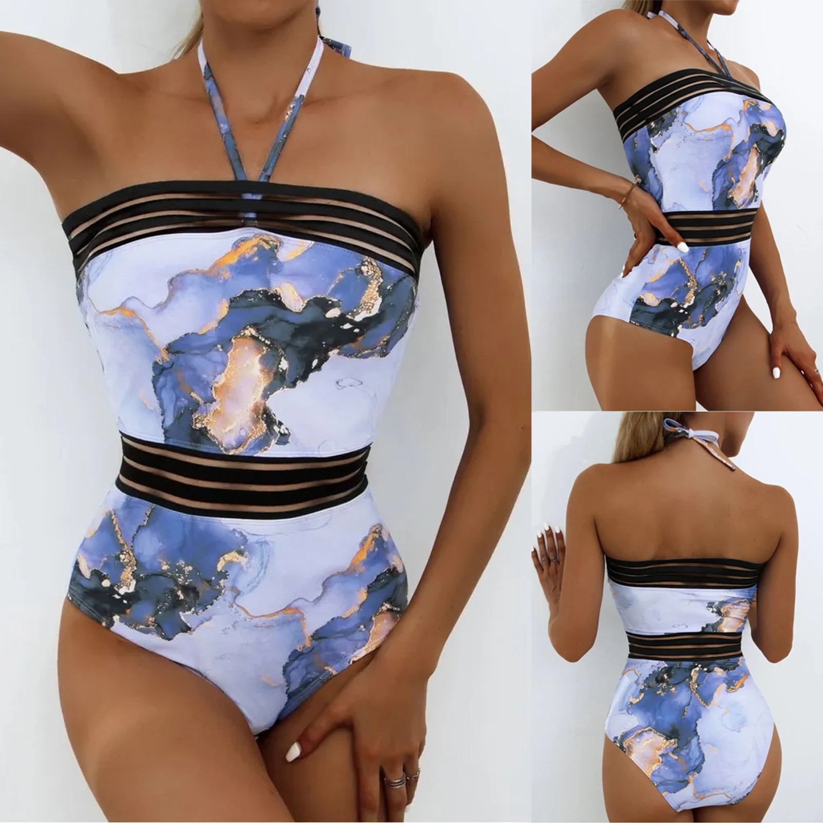 Áo tắm nữ một mảnh Bộ Monokini hở lưng Bộ Đồ Tắm chạm khoét