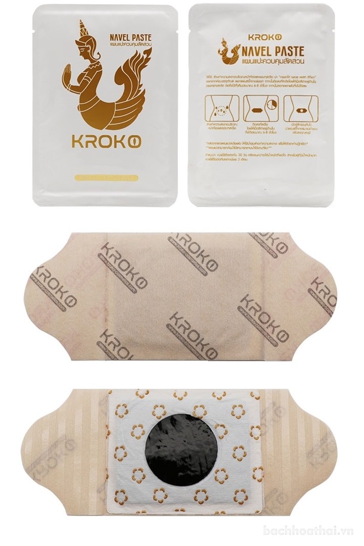 Túi dán nóng giảm mỡ Kroko Navel Paste Detox