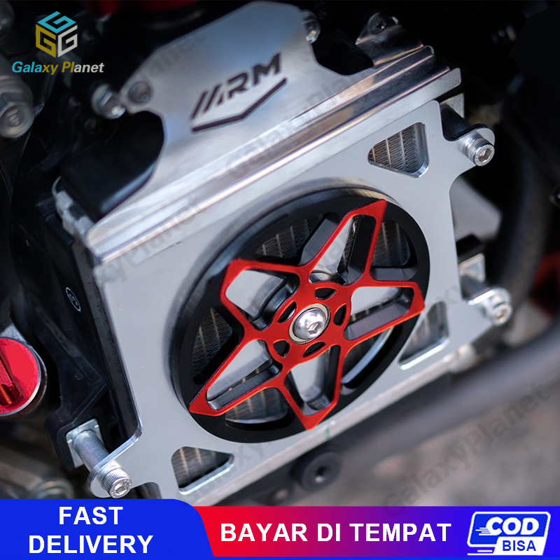 Cover Radiator Spinner 3D Type Cakra Billet Alumunium Harga 27,000 rupiah*Gratis Ongkir
