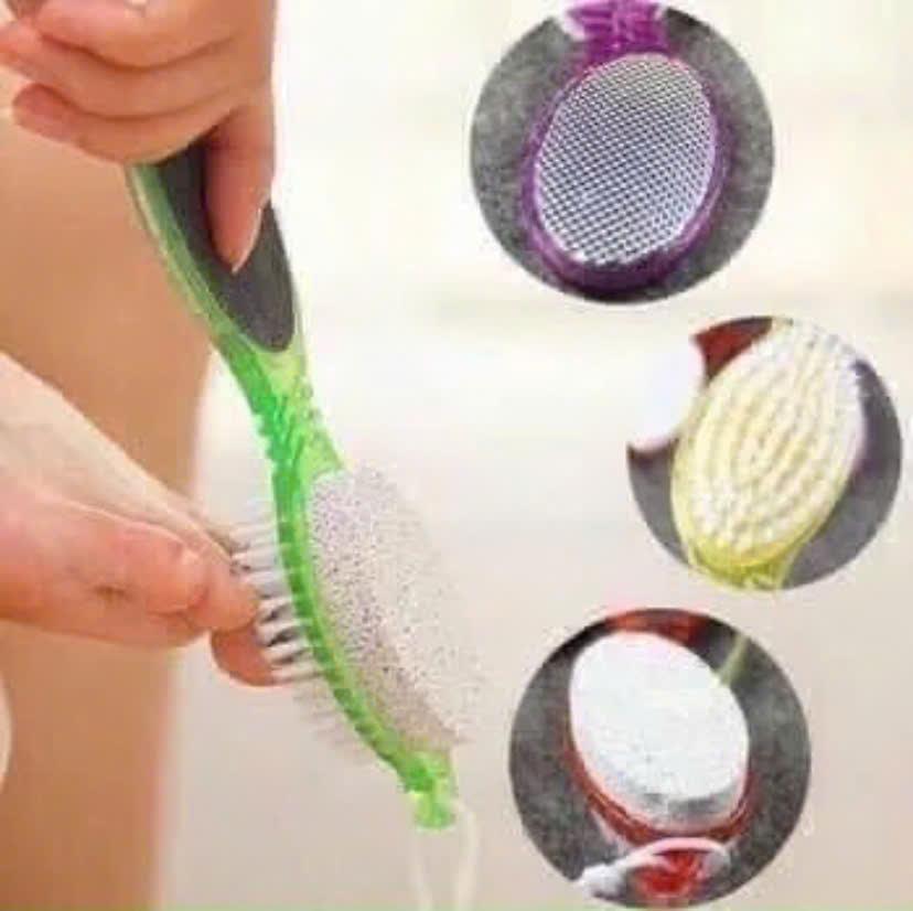 Bàn chải chà mài gót chân 4in1 tẩy tế bào chết đa năng và tiện lợi