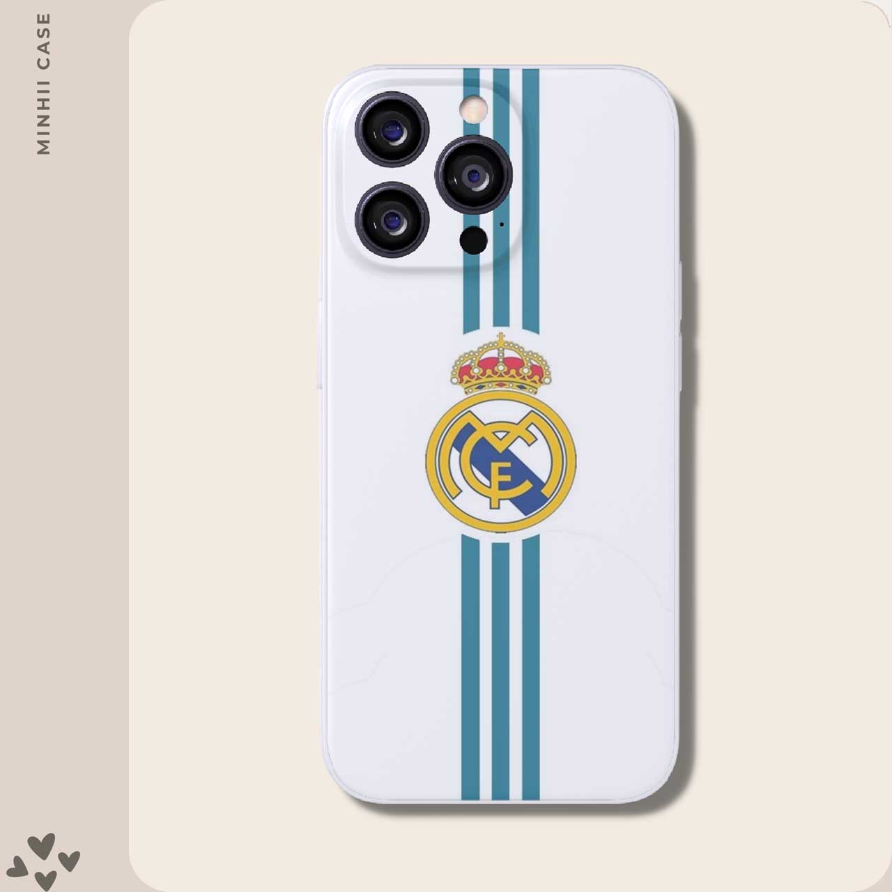 Ốp lưng iphone bóng đá dành cho nam câu lạc bộ Real Madrid đẹp 6/6splus/7/7plus/8/8plus/x/15/11/12/13/14/pro/plus/promax
