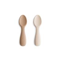 Mushie Toddler Starter Spoons [Set of 2][12+ months][Food Grade Silicone]