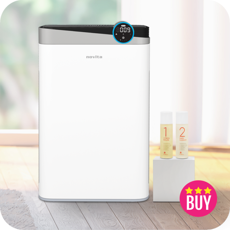novita 4-In-1 Air Purifier A4S with 2 bottles of Air Purifying Solution Concentrate Singapore