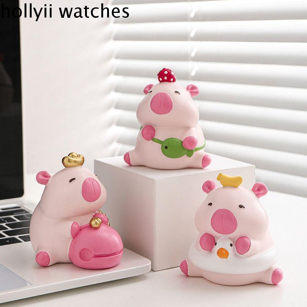 HOLLYII Capibara động vật Đồ chơi mô hình capybara Nhân vật Mô phỏng Mô hình động vật capybara Trang trí nhà cửa Hoạt hình Mô hình capibara mô phỏng Đồ chơi trẻ em