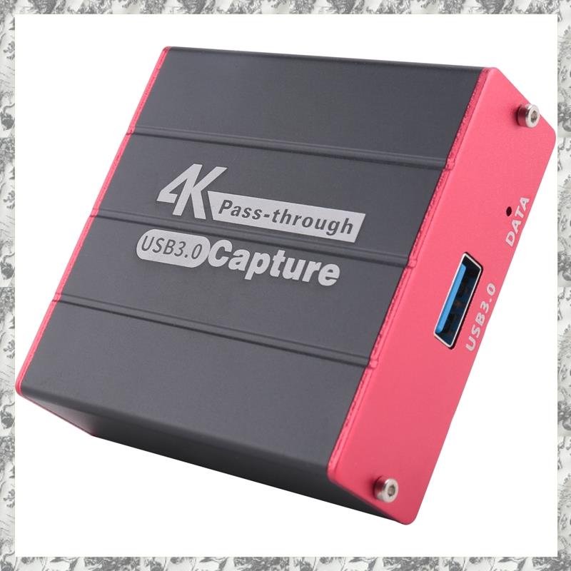 USB3.0 4K Video Capture Card, 1080P 60FPS HD Game Capture Device Cam Link with Passthrough Work with