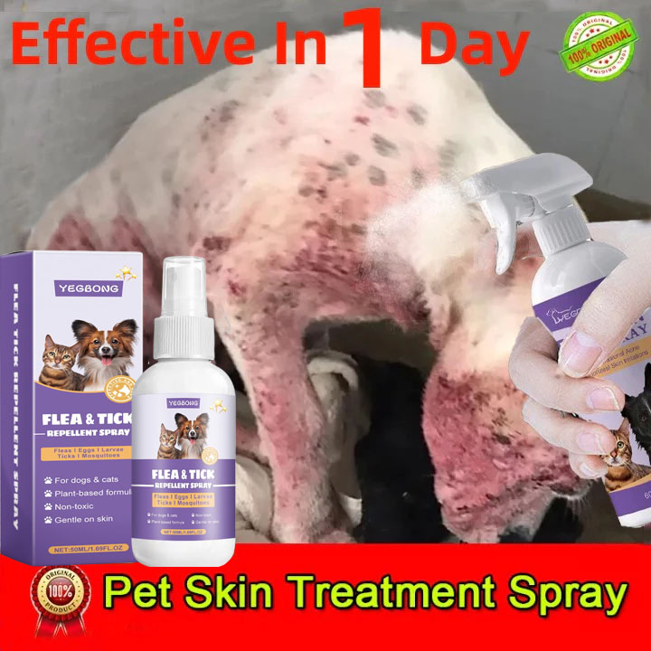 Chai xịt diệt sạch ve, rận, bọ chét cho Chó Mèo Chai 50ml Giúp diệt sạch và phòng ve, rận, bọ chét cho thú cưng