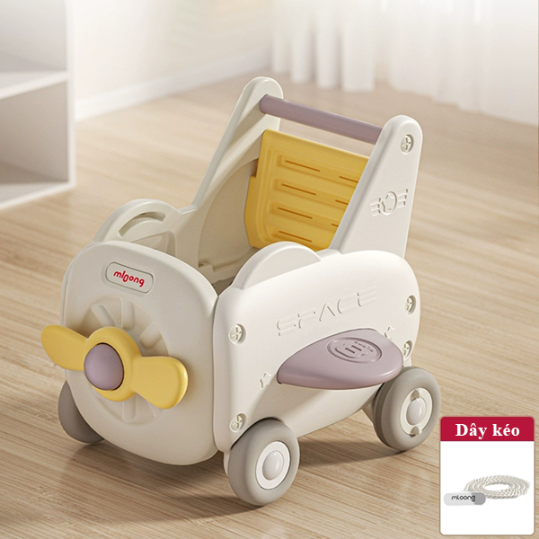 (tùy chỉnh chỉnh tốc độ xe) Xe đẩy tập đi kết hợp thùng để đồ chơi cho bé Babypods