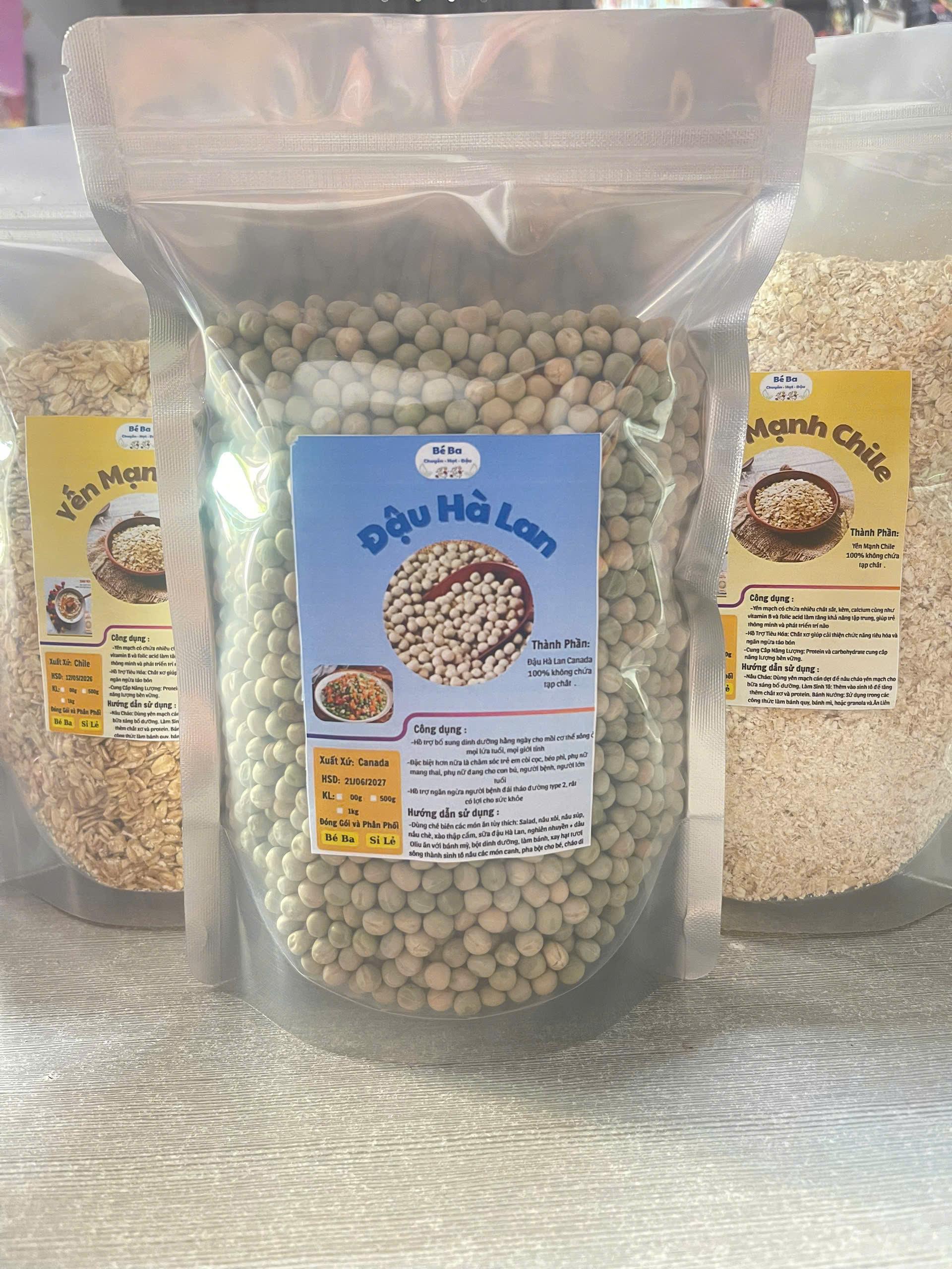 1KG Đậu Hà Lan Xanh canada Sống Hữu Cơ Không Biến Đổi Gen hàng chuẩn đẹp nông sản