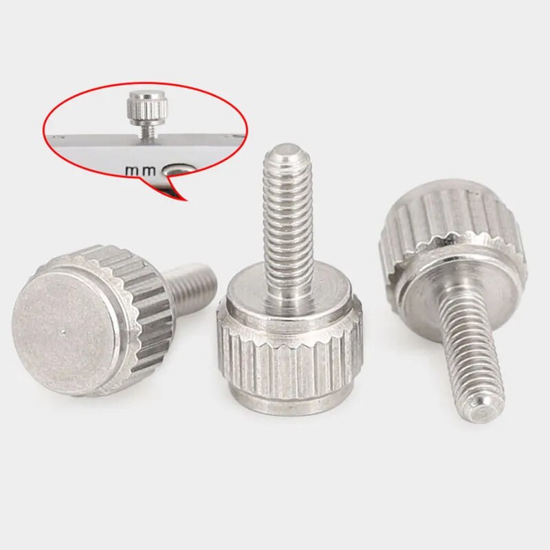 yingke 5pcs M2.5*7.5 Stainless Steel Thumb Screw Manual Adjustment Screw Caliper Fix Screws Lock And Position Measuring Tools