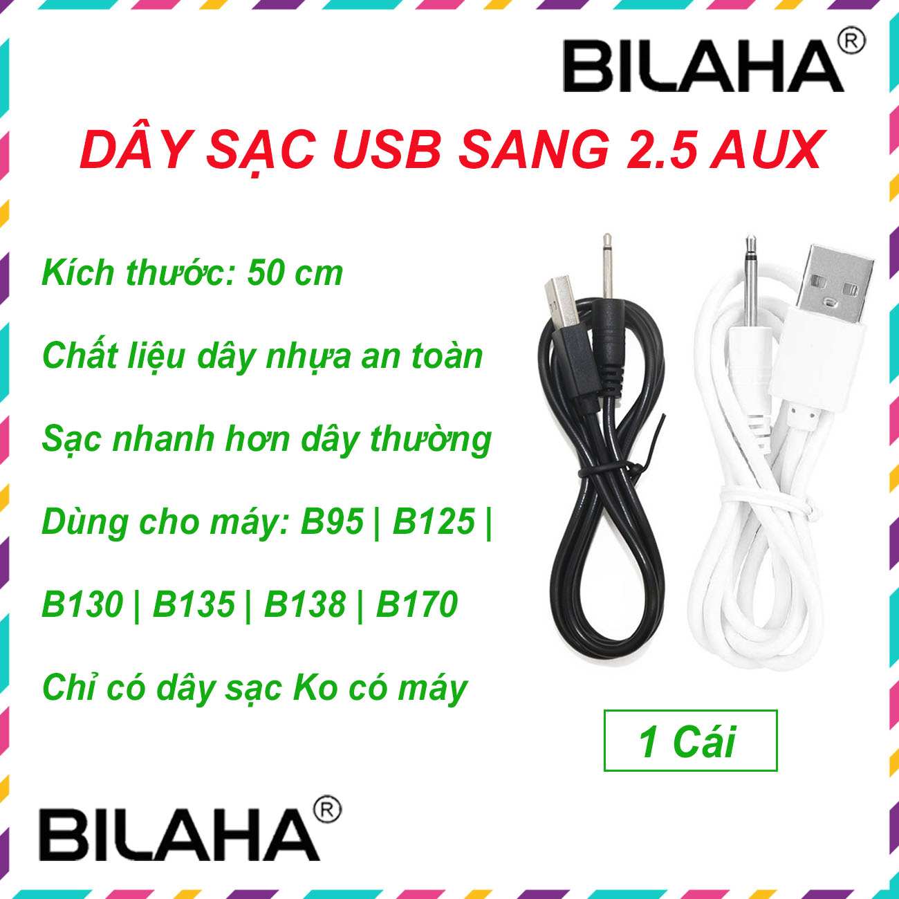 Dây sạc máy massage mắt mini 10 chế độ