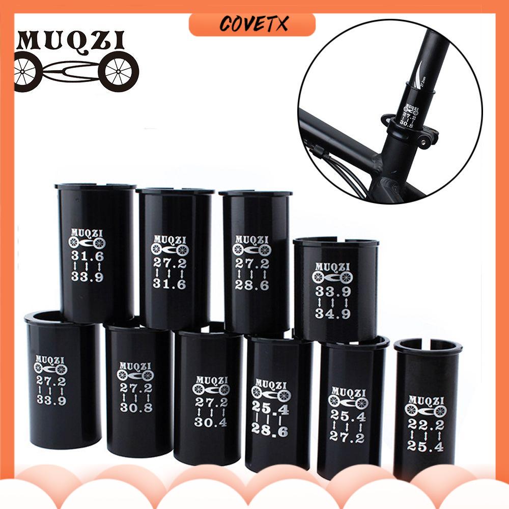 COVETX 1pc Màu đen Điều chỉnh Đường kính 27,2 Hợp  nhôm Cột an toàn cho xe đạp đường bộ Giảm bộ điều hợp tay áo Bộ giảm cột an toàn Ống đăng chỗ ngồi