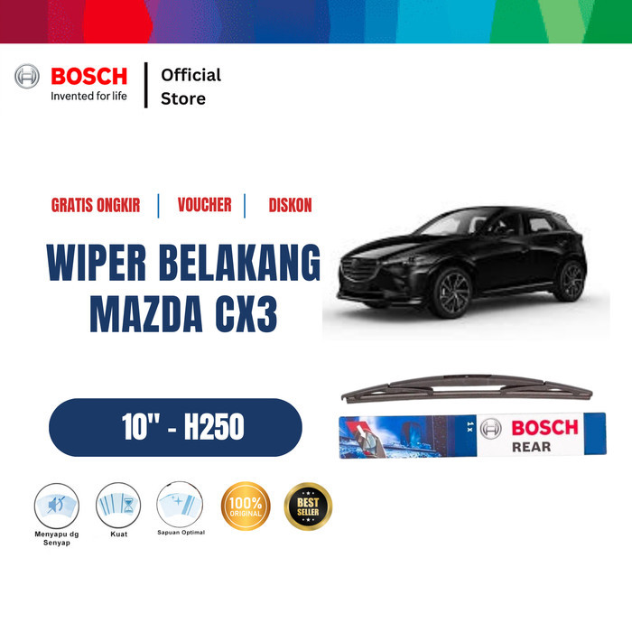 Bosch H250 Rear Wiper Belakang Mobil Mazda CX3 Harga 102,425 rupiah*Gratis Ongkir