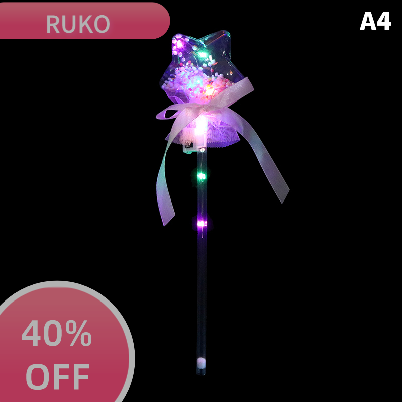 RuKo 1 chiếc gậy phát sáng đầy màu sắc cho trẻ em gậy công chúa cổ tích
