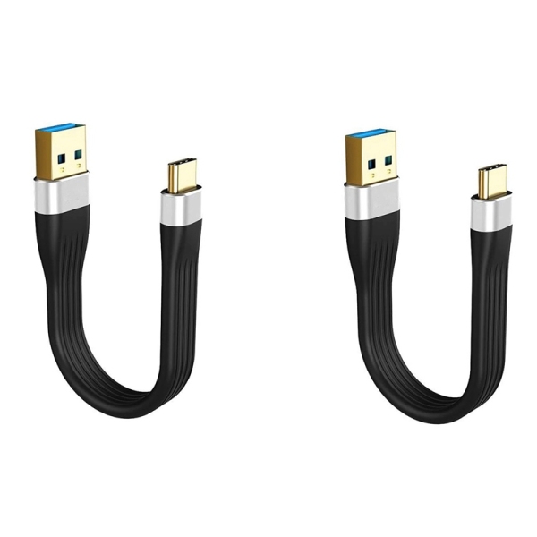 2PCS USB C Cable Type-C to USB Gen 1 Video Cable USB 3.0 A Male to USB-C Male 5Gbps PD 60W 3A Fast Charging