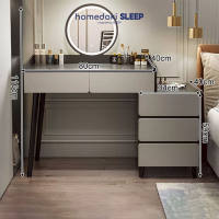 Homedoki Meja Rias Minimalis/Meja Rias Led/Meja Rias Lampu/Meja Rias Aesthetic/Meja Rias Sliding/Meja Make up