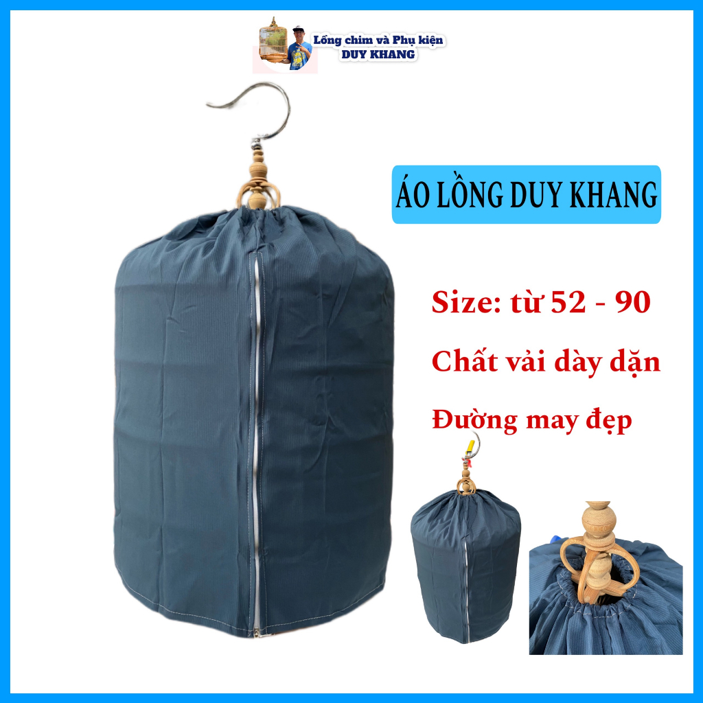 Áo lồng chim choè than/choè lửa size từ 52-90 nan (giao màu ngẫu nhiên) - phụ kiện lồng chim Duy Kha