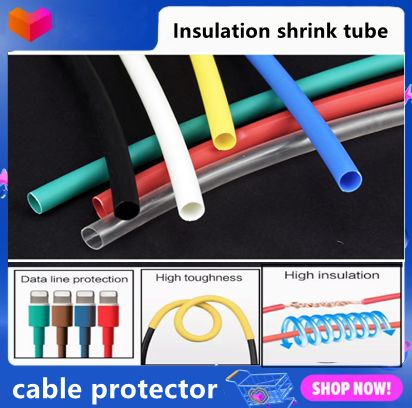 Φ1-18mm Non-label Black Heat Shrink Tube 2:1 Sleeving Headphone Cable Protector 