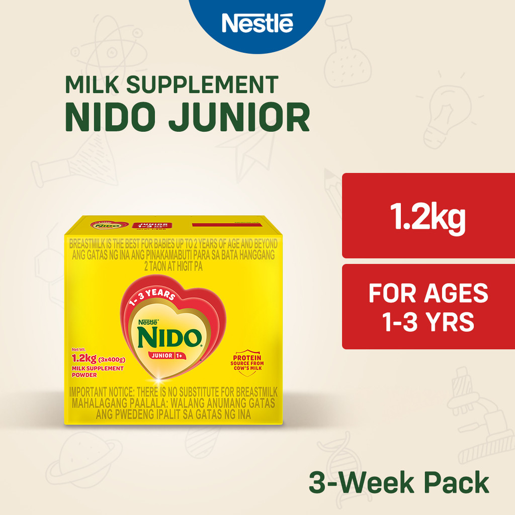 NIDO JUNIOR 1+ Milk Supplement Powder for Children 1-3 Years Old 12kg