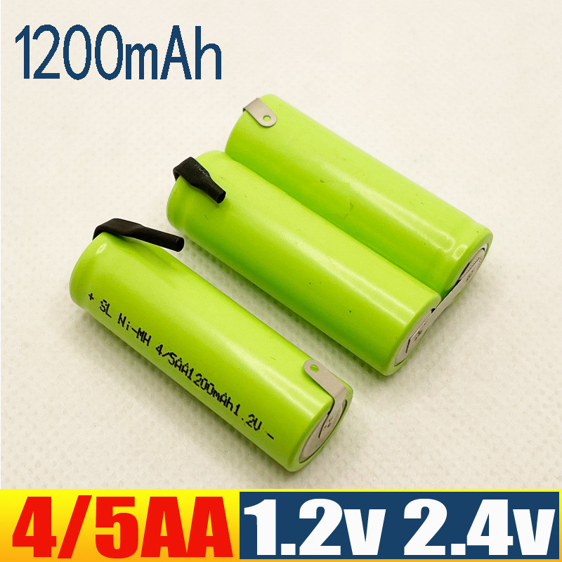 Pin Sạc 4/5AA 1.2V 2.4V Ni-MH 1200mAh Hàn Chân Dùng Cho Máy Cạo Râu [ Kho Hàng Giá Rẻ VN ]