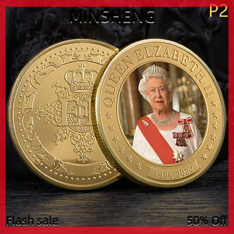 MIH COD 1PC nữ hoàng tiền Xu Kỷ Niệm của cô uy nghi Elizabeth II huy hiệu