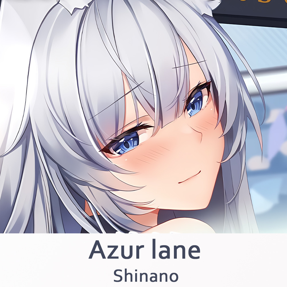 Anime Nhật Bản Otaku gối trường hợp trò chơi Azur Lane Shinano Cosplay 2WAY ôm cơ thể gối trường hợp