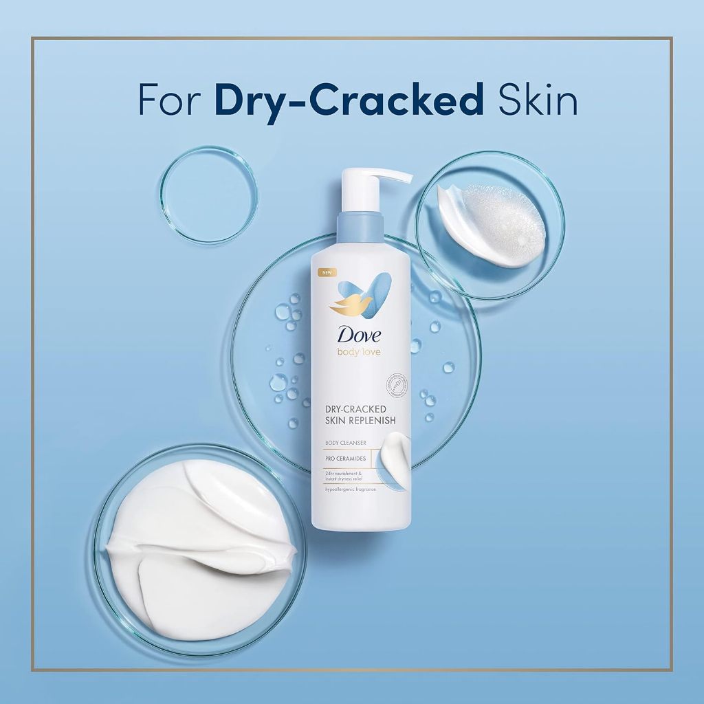 [Bill US] Sữa tắm cấp ẩm chuyên sâu cho da khô Dove Body Love Body Cleanser Dry Cracked 517ml - Dành cho da khô và nứt nẻ – Dove Body Love Body Cleanser Dry Cracked 517ml là sự lựa chọn hoàn hảo giúp bạn chăm sóc làn da mềm mịn, khỏe khoắn từ sâu bên tron
