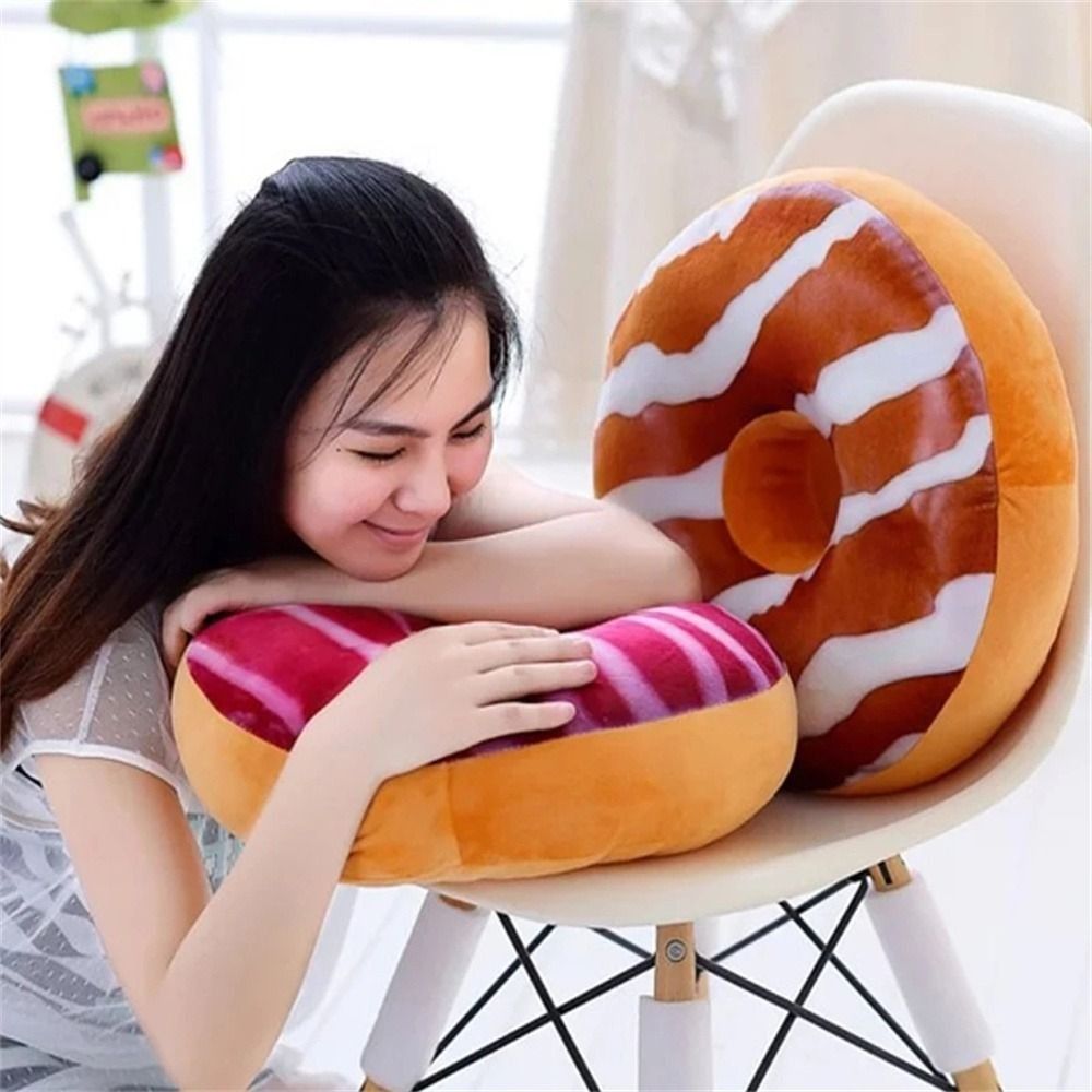 CLARINEJI Christmas Donut Plush Toy Sofa Nap Pillow Cover