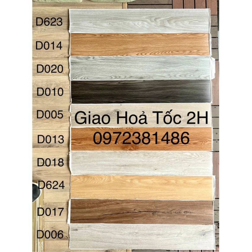 (COMBO-10 TẤM) SÀN NHỰA GIẢ GỖ tấm lớn 45cm x 15cm có keo sẵn, chống thấm nước HCM