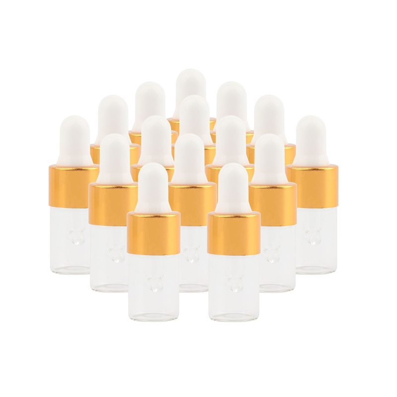Glass Dropper Bottle 15 Pack Small Dropping Bottles Empty for Essential Oils