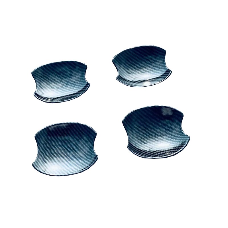 Sợi carbon sợi Carbon cho mẫu xe Nissan Rogue X-Trail T33 2021 2022 ABS Chrome xử lý Bát Bìa tay nắm cửa miếng đệm cao su dưới đuôi xe tạo kiểu cho xe essories 4 cái