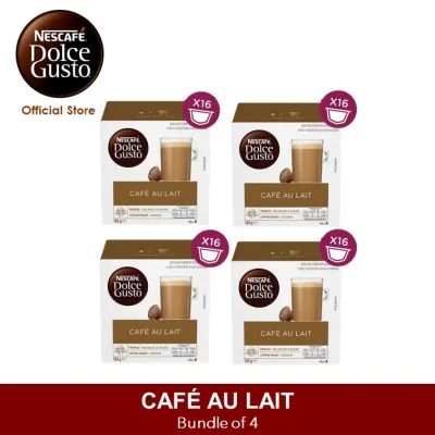 [4 Boxes] Nescafe Dolce Gusto Cafe Au Lait Milk Coffee Pods / Coffee Capsules 16 servings [Expiry Jun 2022]