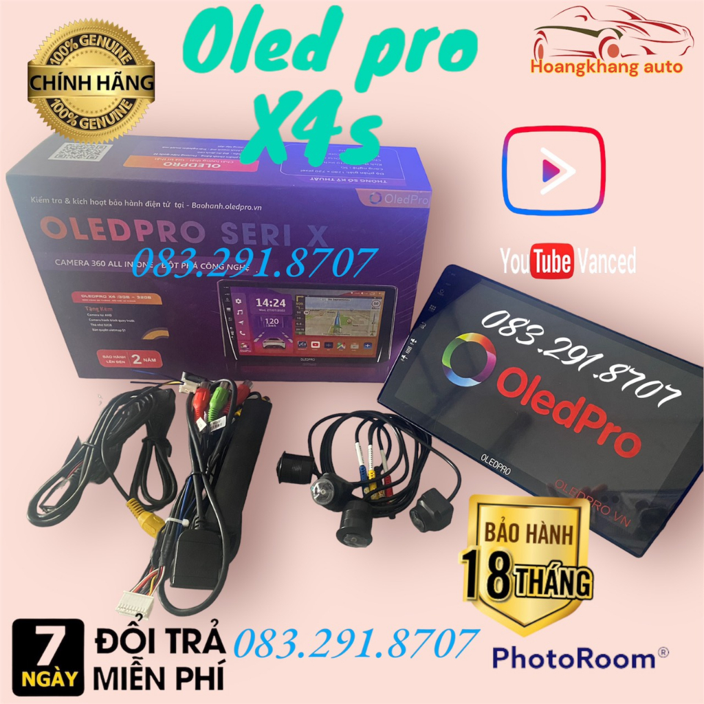 Màn hình OLEDPRO x4s liền camera 360 và x4 ram 3g chíp 8 tặng vietmaps2