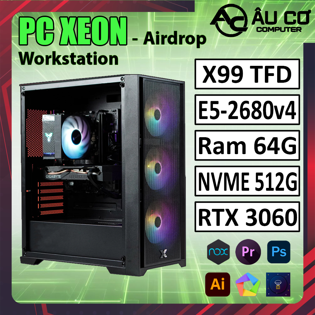 Xeon Pc - Workstation Pc - Gaming Pc Graphics Xeon System Specialized in Virtualization Render Virtualization E5 2680V4 Giá 10,335,130 Đồng*Miễn phí vận chuyển