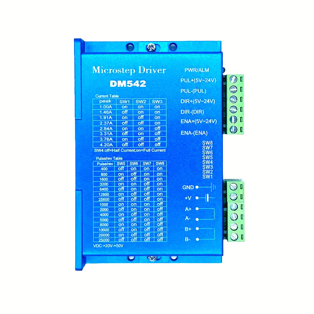 [DM542 DSP] Driver Động Cơ Bước Kỹ Thuật Số | 57/60/86 Type | 20-50VDC/4.2A | Thay Thế Leadshine M542/M542H | Đa Dạng Vỏ Và Tính Năng | Hàng Chính Hãng - Mẫu DC (Nhôm Xanh)