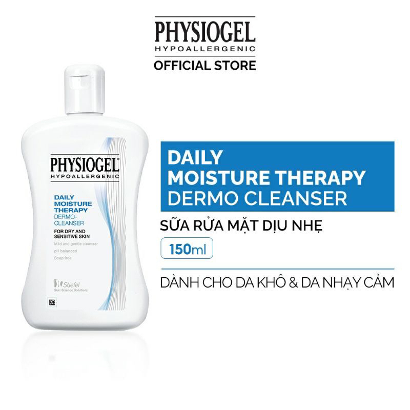 Sửa rửa mặt physiogel hypoallergenic daily moisture therapy dành cho da khô và nhạy cảm