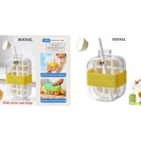 Clai Botol Minum Dingin Dengan Cetakan Es Batu pot Sedotan 2in1 Ceret Buah Es Cool Ice Mold Cube Infused Water Bottle Pop Out Include Straw Press Ice Cube Kettle otomatis Kotak Ice Cube Cup Food Grade Sekali Tekan Transparan Bening Lucu Unik 500 800 ML