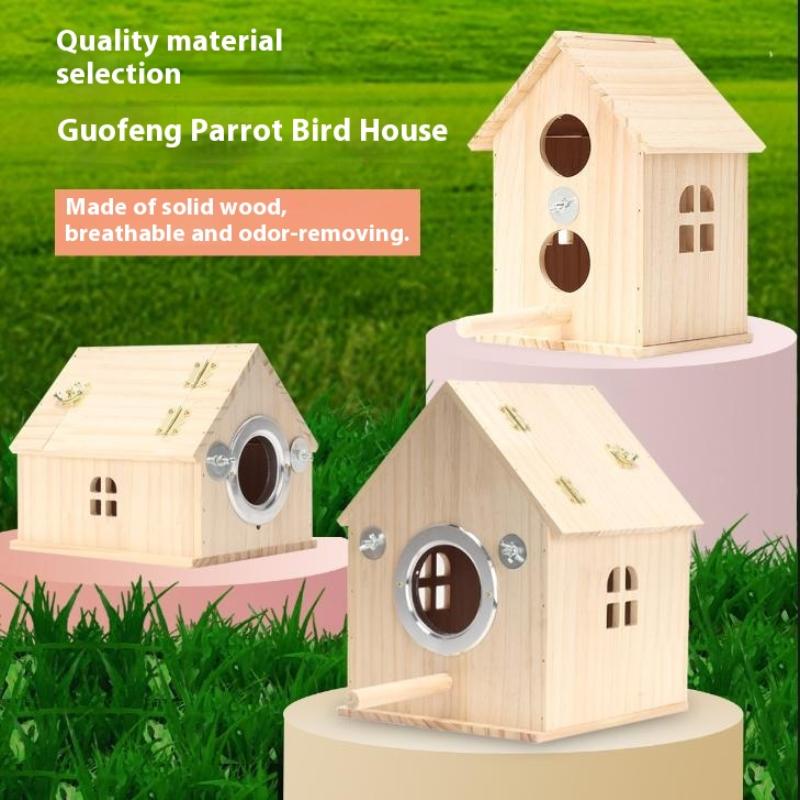 UNIKI Chim bằng gỗ lồng cho chim lồng Vẹt Thông tư lồng chống giật gân bằng chứng LỒNG CHIM đồ chơi cho vật nuôi